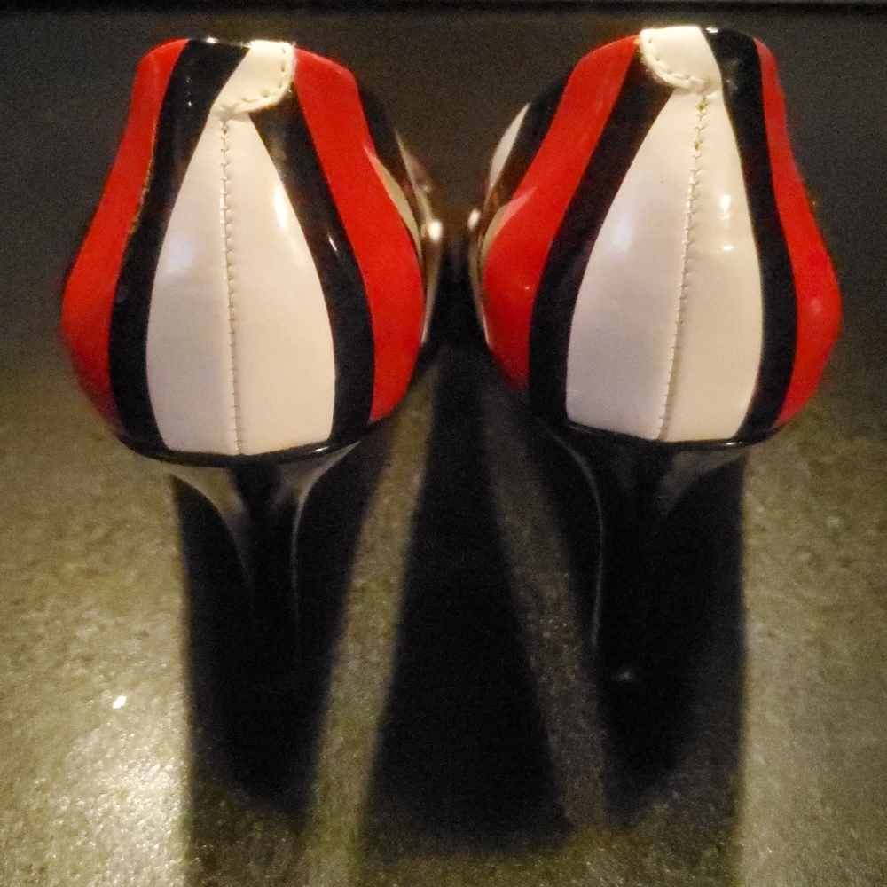 INC International Concepts Heels RBW Stripes Size 6 #031626b - Picture 5 of 8